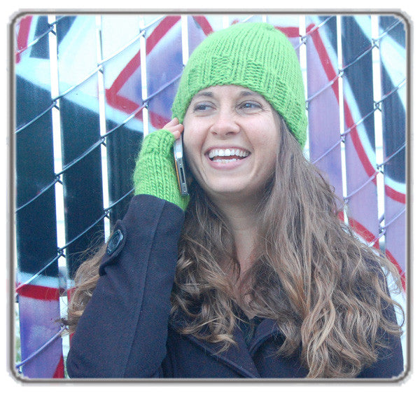 Outer Sunset Hat - Green Apple, Knitted by Hand
