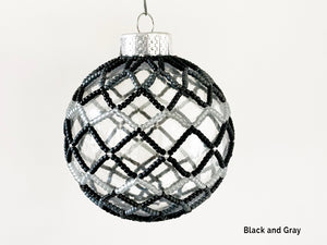 Hand Beaded Bulb Christmas Ornament - Tanya Madoff