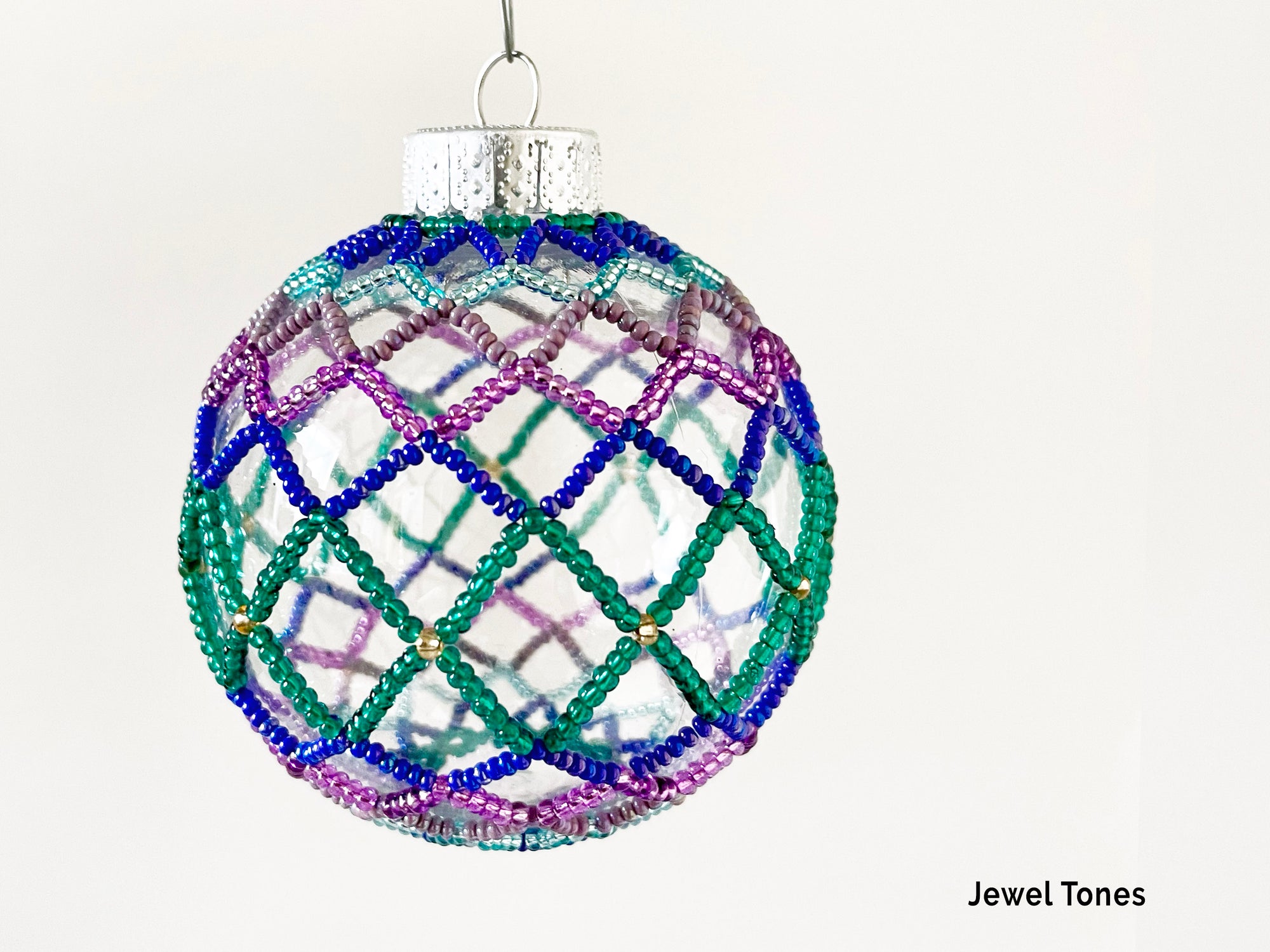 Hand Beaded Bulb Christmas Ornament - Tanya Madoff