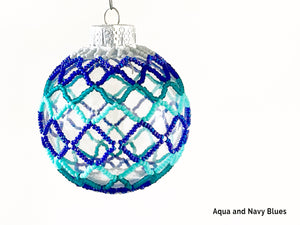 Hand Beaded Bulb Christmas Ornament - Tanya Madoff