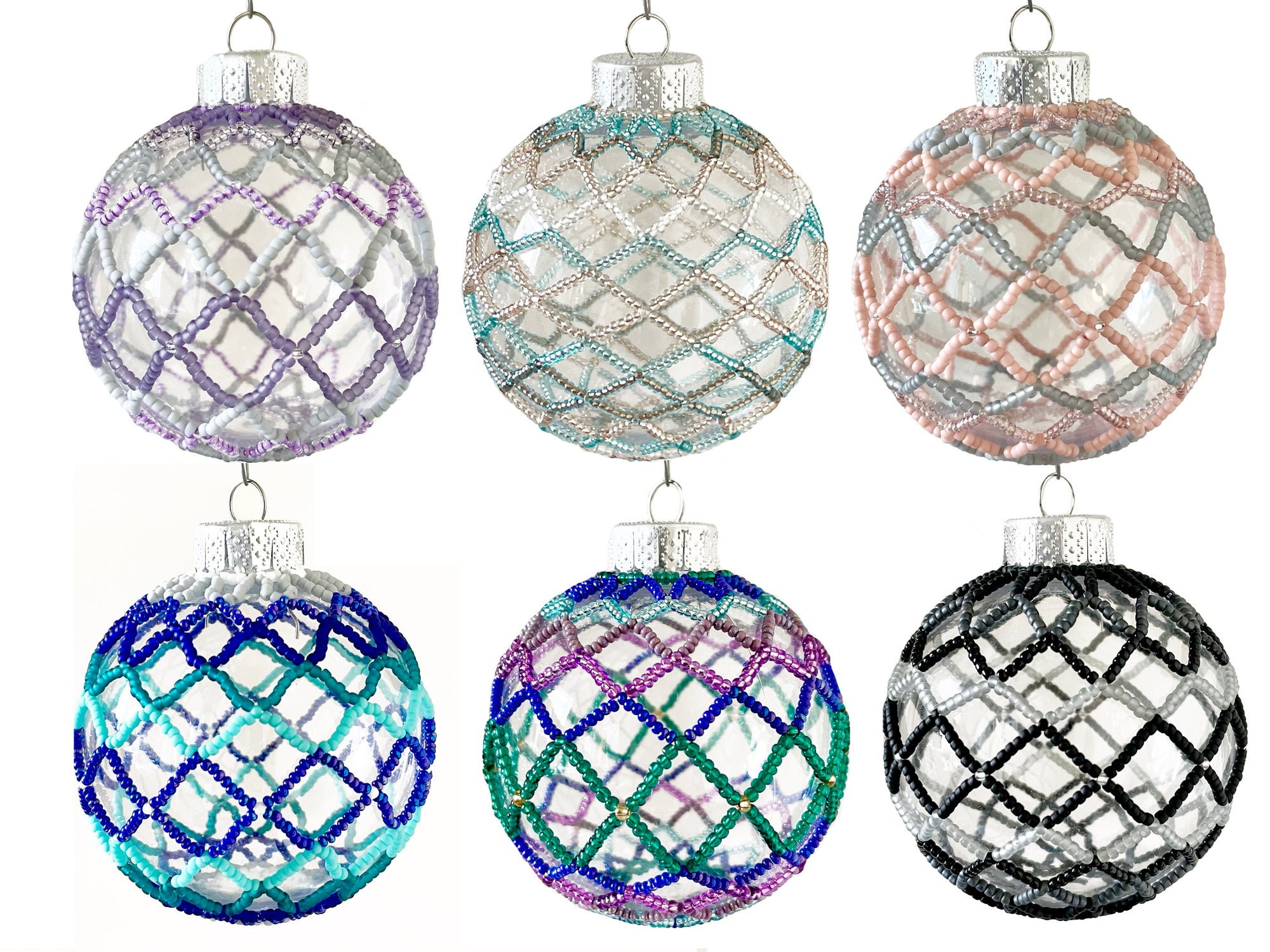 Hand Beaded Bulb Christmas Ornament - Tanya Madoff