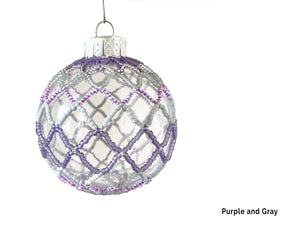 Hand Beaded Bulb Christmas Ornament - Tanya Madoff