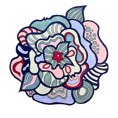 Abstract Flower Print by Tanya Madoff