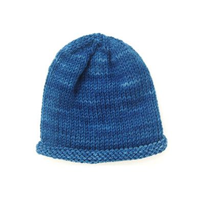 Organic Merino Wool Baby Hat - Hand Dyed Indigo
