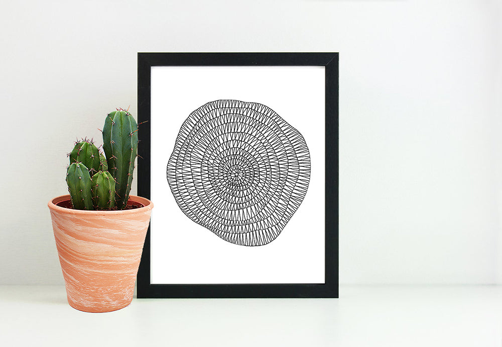 Circles and Triangles 8 x 10 Art Print by Tanya Madoff