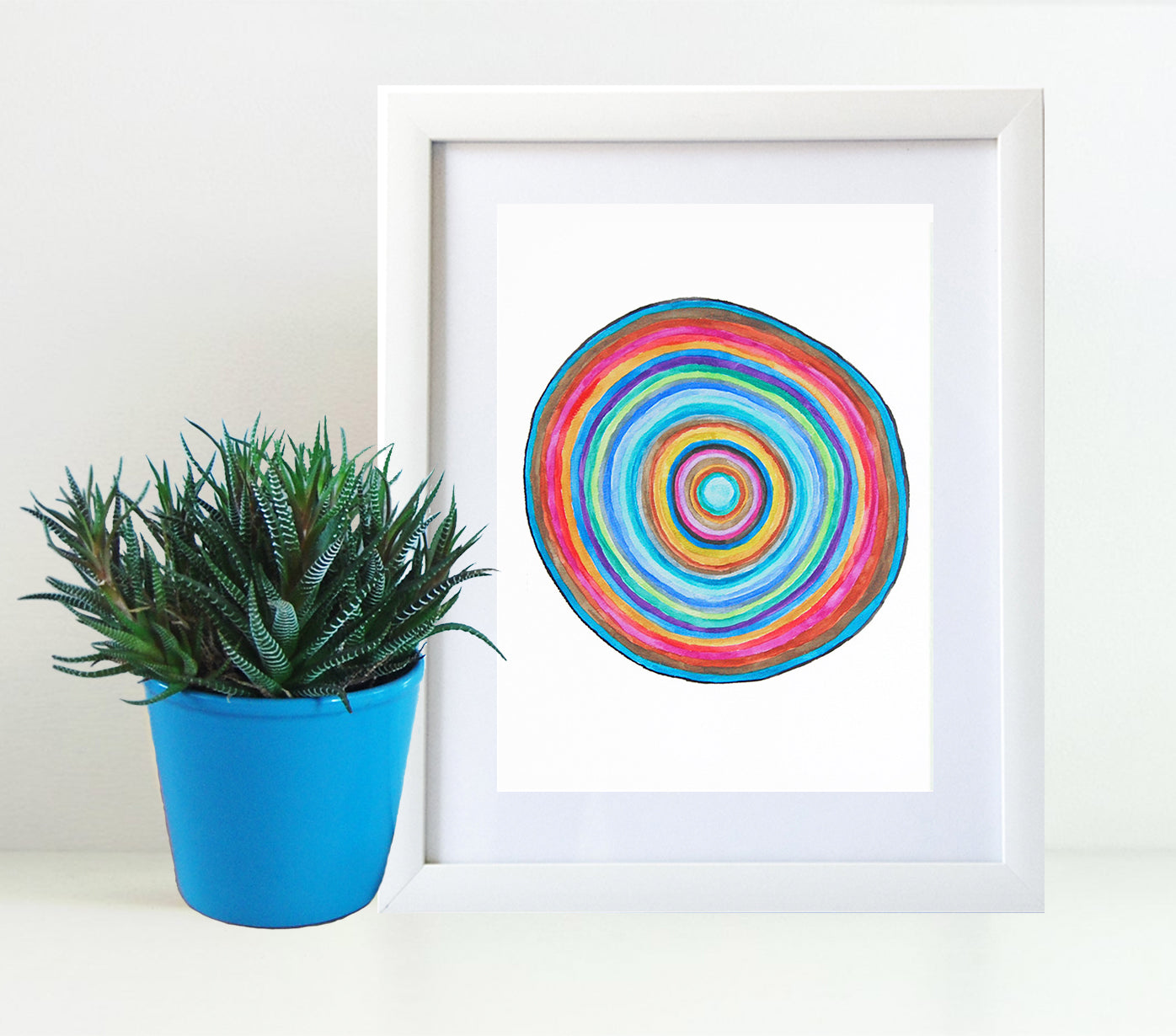 Circles and Triangles 8 x 10 Art Print by Tanya Madoff