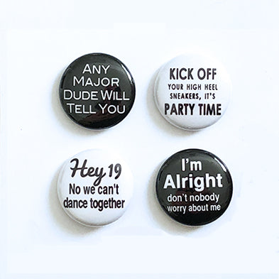 Yacht Rock Vol.1 - Set of Four Pin-Back Buttons